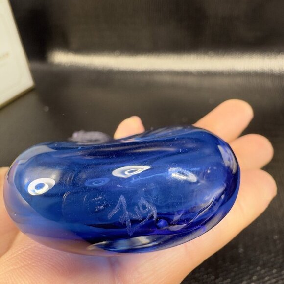 Janet Zug Hanging Amphora Vase Hand Blown Art Glass Signed Small Hand Made Vase - Picture 7 of 10